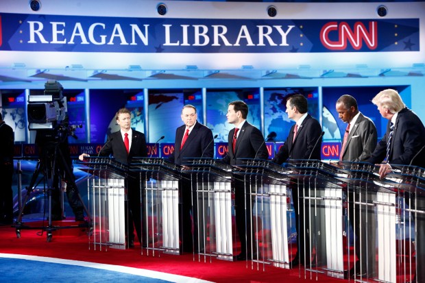 SIMI VALLEY, CA - SEPT 15: The CNN Republican Candidate Debate at the Reagan Presidential Library on September 16, 2015. Jake Tapper will be the moderator for the CNN Republican Presidential Candidate Debate from the Library on the 17th.